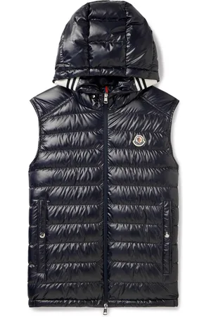 Moncler Clai Logo-Detailed Webbing-Trimmed Quilted Shell Hooded Down Gilet