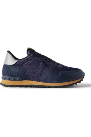 VALENTINO GARAVANI Rockrunner Suede, Leather and Mesh Sneakers