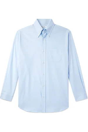Loro Piana Button-Down Collar Cotton Oxford Shirt