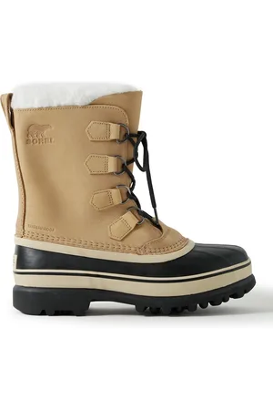 sorel Caribou™ Faux Shearling-Trimmed Nubuck and Rubber Snow Boots