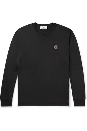 Stone Island Logo-Appliquéd Garment-Dyed Cotton-Jersey T-Shirt