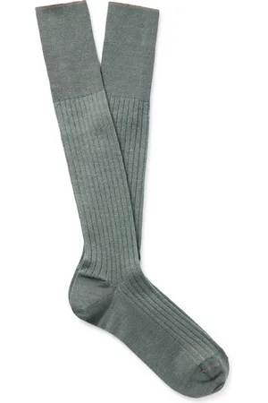 Loro Piana Ribbed Cashmere and Silk-Blend Socks