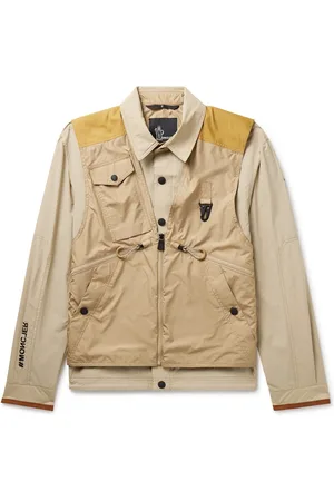 Moncler Combal Logo-Appliquéd Alcantara®-Trimmed Layered Ripstop Jacket