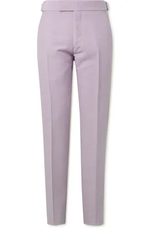 purple wool slim fit Lucky trousers | agnès b.
