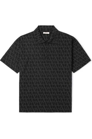 VALENTINO GARAVANI Toile Iconographe Cotton-Jersey Polo Shirt