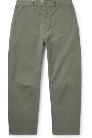 NILI LOTAN Carpenter Straight-Leg Cropped Cotton-Blend Twill Trousers
