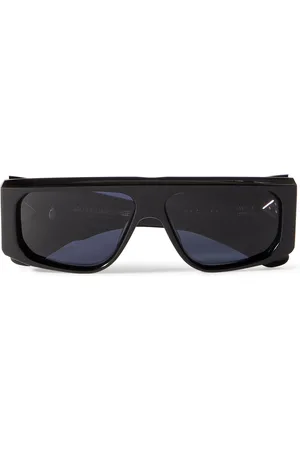 JACQUES MARIE MAGE Cliff Square-Frame Acetate and Silver-Tone Sunglasses