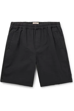 Man Rib Waistband Elastic Garment Dyed Cargo Shorts/Bermuda