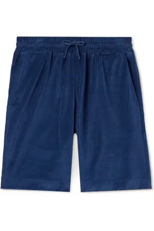 Loro Piana Straight-Leg Cotton and Silk-Blend Chenille Drawstring Bermuda Shorts