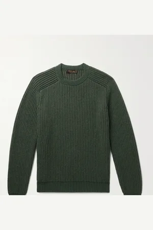 Loro Piana Ribbed Mélange Cashmere Sweater