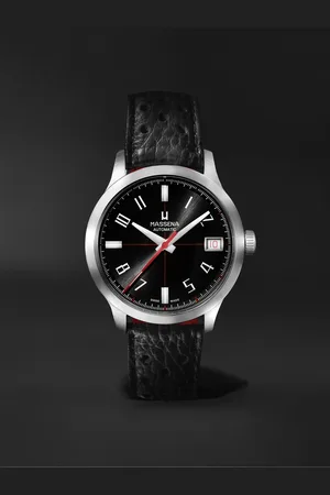 Massena LAB Dato-Racer Limited Edition Automatic 40mm Stainless Steel and Full-Grain Leather Watch, Ref. No. DR-001
