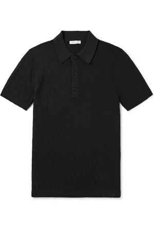 VALENTINO GARAVANI Toile Iconograph Logo-Jacquard Cotton-Blend Polo Shirt