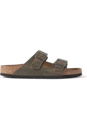 Birkenstock Arizona Leoi Distressed Oiled-Leather Sandals