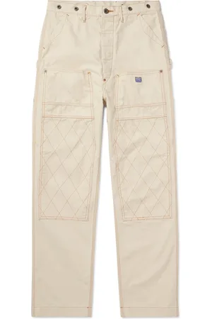 KAPITAL Lumber Straight-Leg Embroidered Cotton-Canvas Cargo Trousers