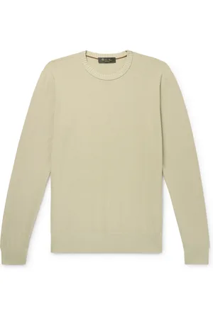 Loro Piana Cotton and Silk-Blend Piqué Sweater