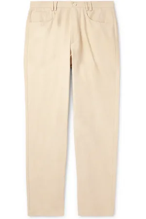Stoffa Straight-Leg Basketweave Cotton Trousers
