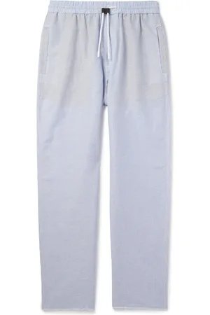 Loro Piana Akanko Straight-Leg Striped Linen and Cotton-Blend Poplin Trousers