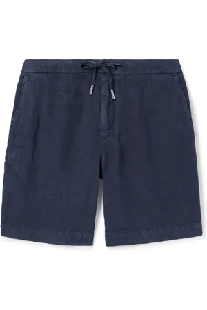 Mr P. Straight-Leg Linen Drawstring Bermuda Shorts