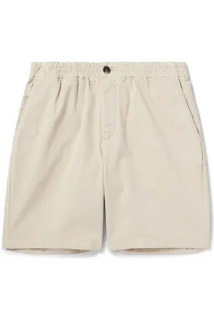 Mr P. Straight-Leg Garment-Dyed Organic Cotton-Blend Twill Shorts