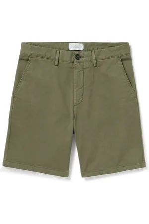 Mr P. Straight-Leg Garment-Dyed Cotton-Blend Twill Bermuda Shorts
