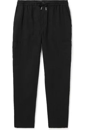 Mr P. Tapered Linen Drawstring Cargo Trousers