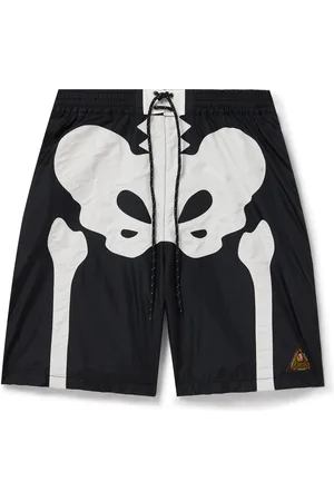 KAPITAL Straight-Leg Long-Length Panelled Swim Shorts