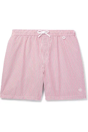 Loro Piana Bay Straight-Leg Mid-Length Striped Swim Shorts