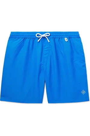 Loro Piana Bay Straight-Leg Mid-Length Logo-Print Swim Shorts