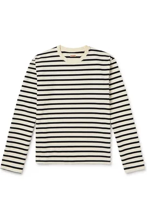 KAPITAL Printed Striped Cotton-Jersey T-Shirt