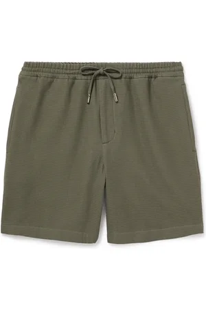 Mr P. Straight-Leg Waffle-Knit Organic Cotton Drawstring Shorts