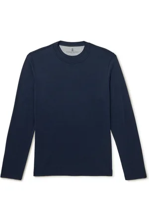Brunello Cucinelli Layered Silk and Cotton-Blend Jersey T-Shirt