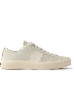 Tom Ford Cambridge Leather-Trimmed Suede Sneakers
