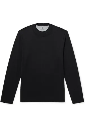 Brunello Cucinelli Layered Silk and Cotton-Blend Jersey T-Shirt