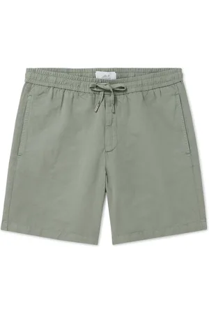 Mr P. Straight-Leg Cotton and Linen-Blend Drawstring Shorts