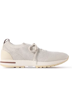 Loro Piana 360 Flexy Leather-Trimmed Knitted Wish® Wool Sneakers