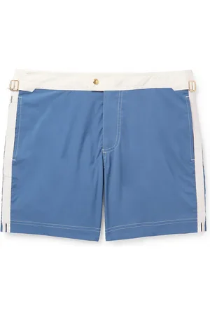 Tom Ford Slim-Fit Mid-Length Striped Swim Shorts
