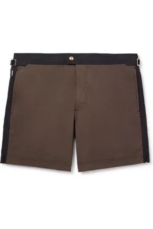 Tom Ford Straight-Leg Mid-Length Striped Swim Shorts