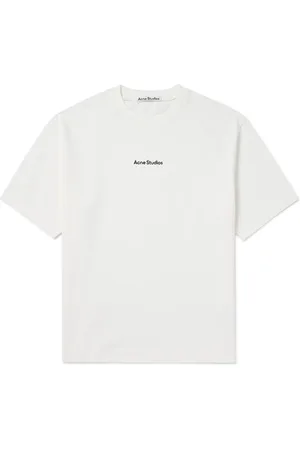 Acne Studios Exford Logo-Flocked Cotton-Jersey T-Shirt