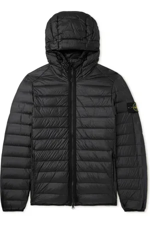 Stone Island Logo-Appliquéd Quilted Shell Hooded Down Jacket
