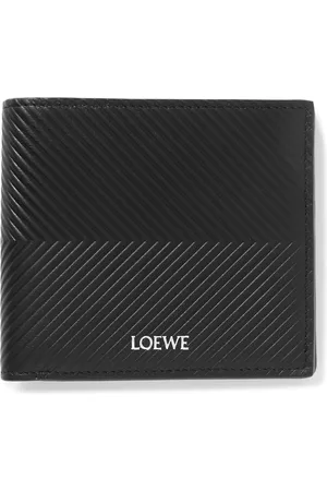 Loewe Logo-Print Embossed Leather Billfold Wallet