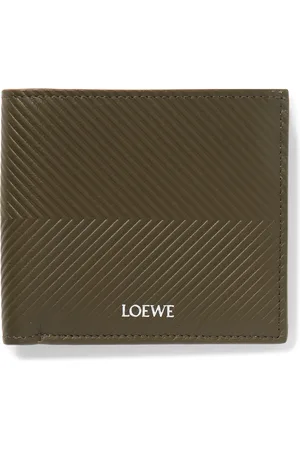 Loewe Logo-Print Embossed Leather Billfold Wallet