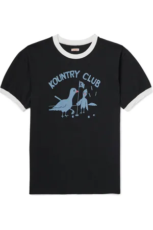 KAPITAL Slim-Fit Logo-Print Cotton-Jersey T-Shirt