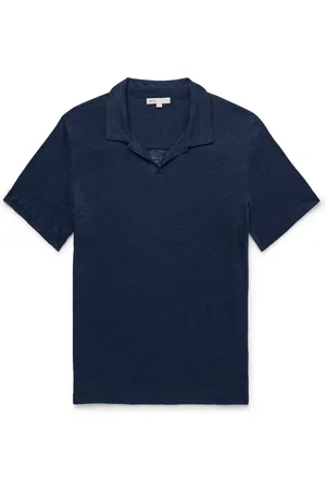 ONIA Shaun Linen-Jersey Polo Shirt