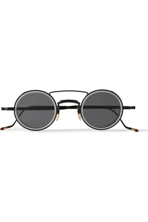 JACQUES MARIE MAGE Ringo Round-Frame Metal and Acetate Sunglasses
