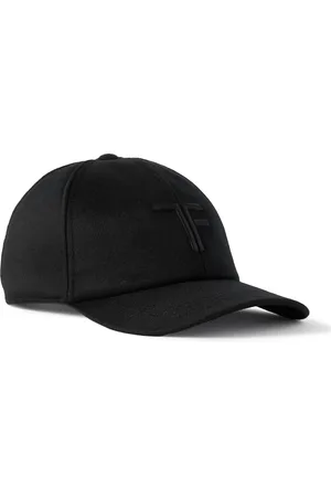 Tom Ford Leather-Trimmed Logo-Embroidered Cashmere Baseball Cap