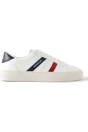 Moncler Monaco M Striped Leather Sneakers