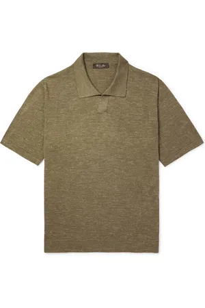 Loro Piana Silk, Cashmere and Linen-Blend Polo Shirt