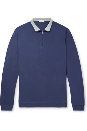 Peter Millar Crown Cotton-Blend Jersey Half-Zip Sweatshirt