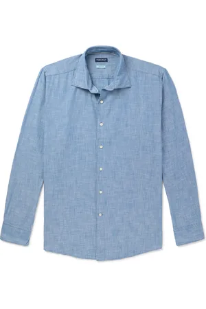 Peter Millar Selvedge Cotton-Chambray Shirt
