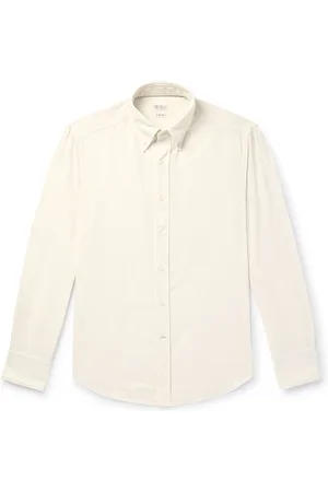 Brunello Cucinelli Button-Down Collar Cotton-Corduroy Shirt